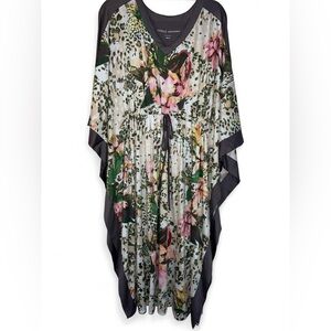 Midnight by Carole Hochman Floral V-Neck Dress